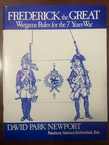 Frederick The Great Wargames Rules for the 7 Years War (New, Old Stock)