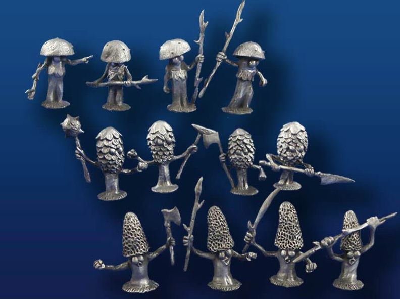 28mm Mushroom Men (12 Pieces, 12 Different Figures)