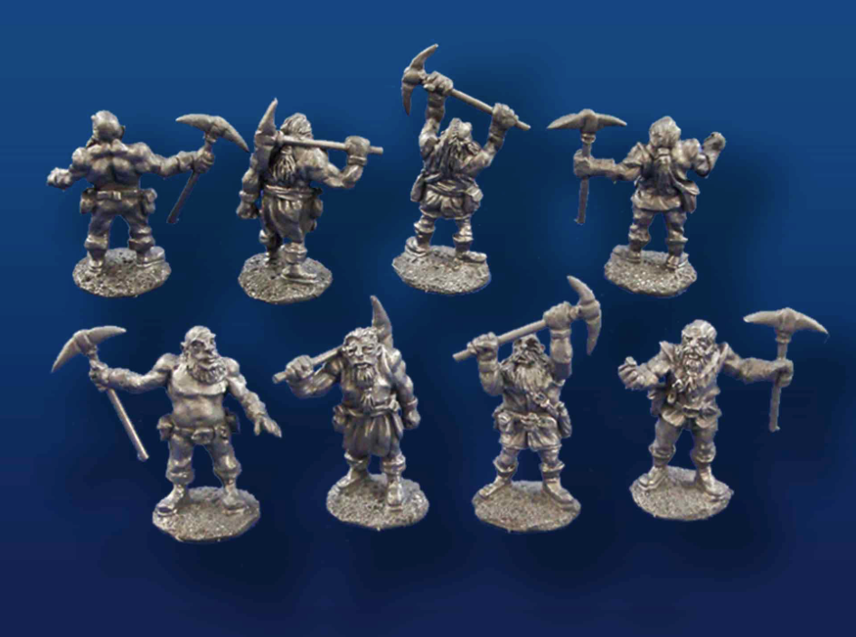 Dwarven Miners w/ Pick Axes (4)