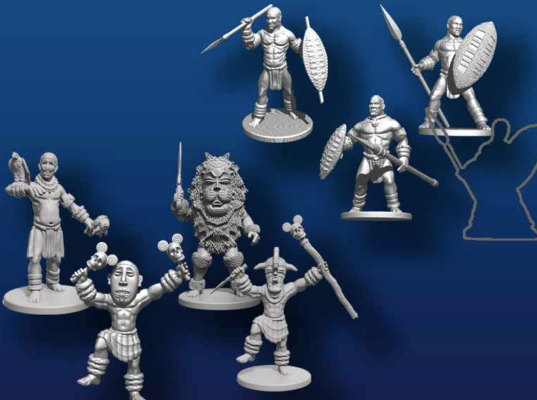 African Witch Doctors & Warriors (20 Figures in 8 Different Poses)
