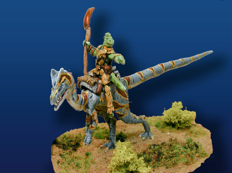 Saurian Raptor Rider Dilophosaurus w/ Saurian Rider (Pewter) – Messy House Miniatures
