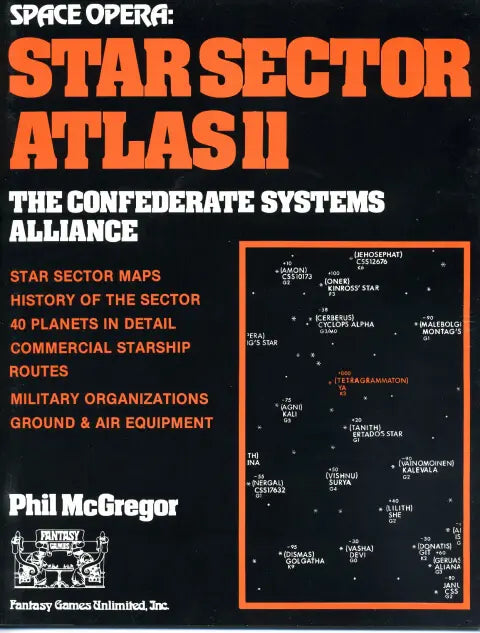 Space Opera Star Sector Atlas II The Confederate Systems Alliance